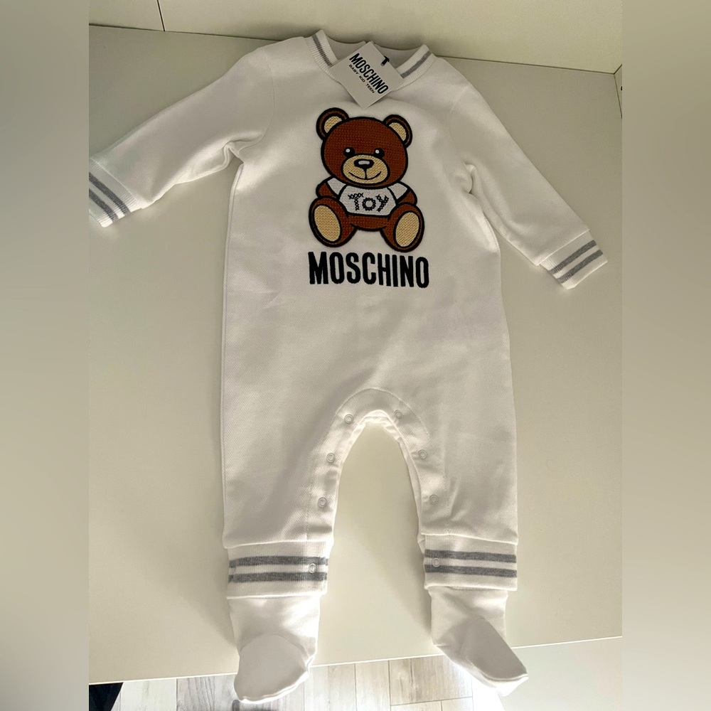 Brand New Moschino Logo Onesie